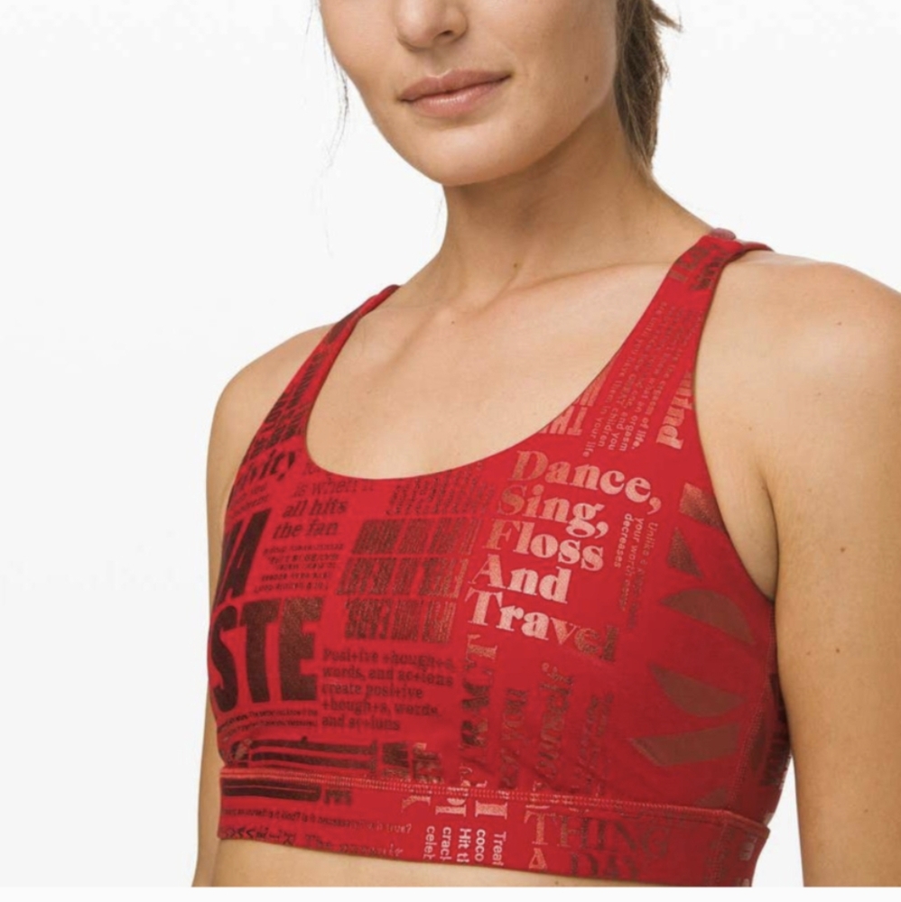 Like New LULULEMON Manifesto‎ Energy Bra Limited Edition Size 4